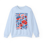 Freedom Democracy Truth Anti-Trump 4th Of July Subtle Floral Sweatshirt