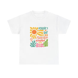 Retro School's Out Forever Retirement 2025 Retired Teacher T-Shirt Gift for Him & Her