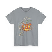 Skeleton Hand Pumpkin Halloween T-Shirt - Unisex Apparel
