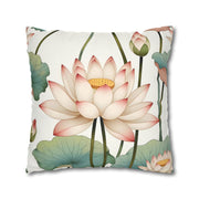 Elegant Floral Pillow Cover - Aesthetic Bedroom Decor - Housewarming Gift