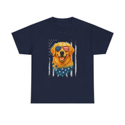 American Flag Golden Retriever 4th of July T-Shirt - Unisex Apparel