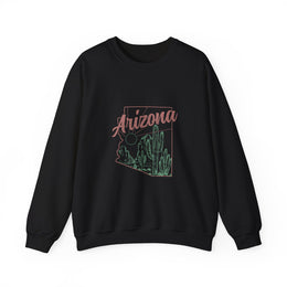Arizona AZ Pride State Map Cactus Desert Vintage Sweatshirt - Unisex Apparel