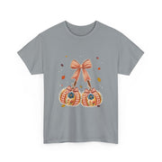 Coquette Bow Lace Pumpkin Thanksgiving Women's T-Shirt