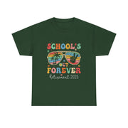 School's Out Forever Retired Teacher 2025 Groovy Retirement T-Shirt Unisex Gift