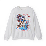 Funny Skeleton 4th Of July Sweatshirt Retro Chill The Fourth Out Gift for Her