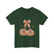 Coquette Bow Lace Pumpkin Thanksgiving Women's T-Shirt
