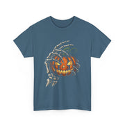 Skeleton Hand Pumpkin Halloween T-Shirt - Unisex Apparel
