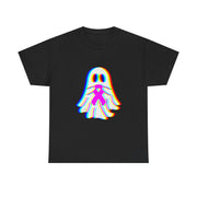 Trippy Vaporwave Boo Ghost Halloween Breast Cancer Awareness Tank Top - Unisex Apparel