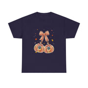 Coquette Bow Lace Pumpkin Thanksgiving Women's T-Shirt