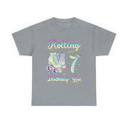 Roller Skating 7th Birthday Party T-Shirt Gift for Her