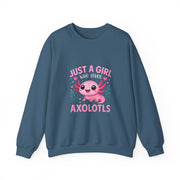 Kawaii Axolotl Sweatshirt for Girls and Kids