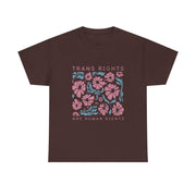 Trans Rights Are Human Rights LGBTQ Pride Transgender Floral T-Shirt  Unisex Apparel