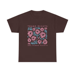 Trans Rights Are Human Rights LGBTQ Pride Transgender Floral T-Shirt  Unisex Apparel