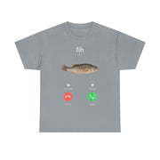 Fish Calling T-Shirt – Funny Incoming Call Graphic Tee for Fishermen and Fishing Lovers with Humor