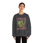 Lesbians Eat What Funny Cat Pun LGBTQ Pride Sweatshirt Unisex Apparel