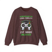 Kindergarten Graduation Gamer Sweatshirt 1st Grade Unlocked Gift for Boys Kids