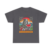 Funny Summerween Skeleton Tropical Beach Unisex T-Shirt