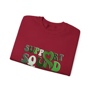 Groovy Support Squad Green Ribbon Liver Cancer Awareness Sweatshirt Unisex Gift