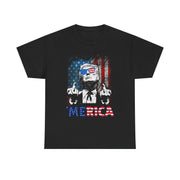 Funny Trump Merica American Flag Sunglasses 4th Of July Unisex Gift T-Shirt