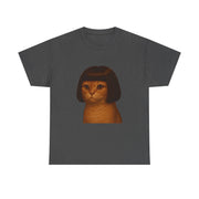 Funny Cat Bob Haircut Girl Meme T-Shirt - Unisex Apparel