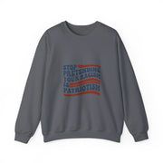 Stop Pretending Your Racism is Patriotism 4th July US Flag Sweatshirt - Unisex Apparel