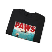 Humorous Cat Chasing Mouse PAWS Parody Sweatshirt  Funny Gift for Fans
