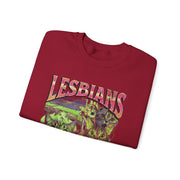 Lesbians Eat What Funny Cat Pun LGBTQ Pride Sweatshirt Unisex Apparel