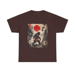 Funny Samurai Bigfoot Japanese Vintage Ukiyo-e Art Unisex T-Shirt