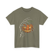 Skeleton Hand Pumpkin Halloween T-Shirt - Unisex Apparel