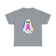 Trippy Vaporwave Boo Ghost Halloween Breast Cancer Awareness Tank Top - Unisex Apparel
