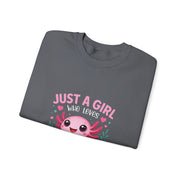 Kawaii Axolotl Sweatshirt for Girls and Kids