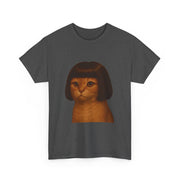 Funny Cat Bob Haircut Girl Meme T-Shirt - Unisex Apparel