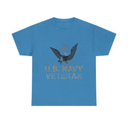 U.S. Navy Veteran T-Shirt – Bold Military Pride Tee with American Flag Graphic for Veterans and Patriotic Men