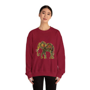 Beautiful Elephant Floral Flower Design Unisex Sweatshirt