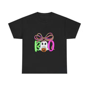 Coquette Bow Lace Boo Ghost Halloween T-Shirt for Women