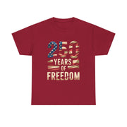 250 Years of Freedom Patriotic USA American Flag T-Shirt - Unisex Apparel