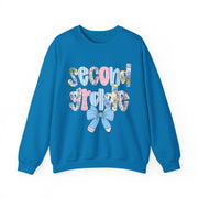 Second Grade Coquette Bow Pencil Back To School Sweatshirt | Cute Student Gift Unisex