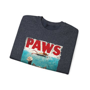 Humorous Cat Chasing Mouse PAWS Parody Sweatshirt  Funny Gift for Fans