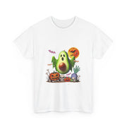 Avocado Horror Boo Ghost Halloween Vegan Cosplay Fruit T-Shirt - Unisex Apparel