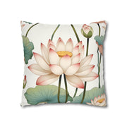 Elegant Floral Pillow Cover - Aesthetic Bedroom Decor - Housewarming Gift