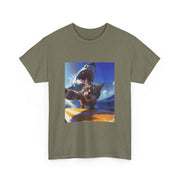 Vintage Surfing Cat Selfie Funny Meme T-Shirt Gift for Men