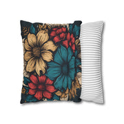 Boho Floral Pillowcase, Decorative Cushion Cover for Home, Cozy Living Room, Gift for Plant Lovers, Home Decor Essentials
