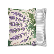 Classic Botanical Lavender & Fern Pillowcase for Home Decor
