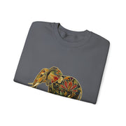 Beautiful Elephant Floral Flower Design Unisex Sweatshirt