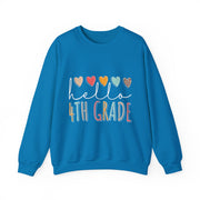 Hello 4th Grade Back To School Sweatshirt - Fourth Grade Vibes Heart Love Unisex Gift