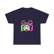 Coquette Bow Lace Boo Ghost Halloween T-Shirt for Women