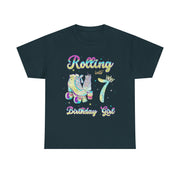Roller Skating 7th Birthday Party T-Shirt Gift for Her