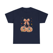 Coquette Bow Lace Pumpkin Thanksgiving Women's T-Shirt