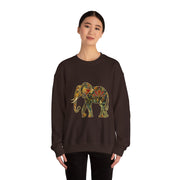 Beautiful Elephant Floral Flower Design Unisex Sweatshirt