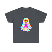 Trippy Vaporwave Boo Ghost Halloween Breast Cancer Awareness Tank Top - Unisex Apparel